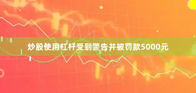 炒股使用杠杆受到警告并被罚款5000元