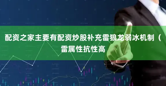 配资之家主要有配资炒股补充雷狼龙弱冰机制(雷属性抗性高